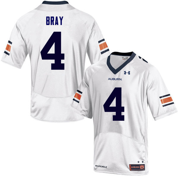 Men Auburn Tigers #4 Quan Bray College Football Jerseys Sale-White